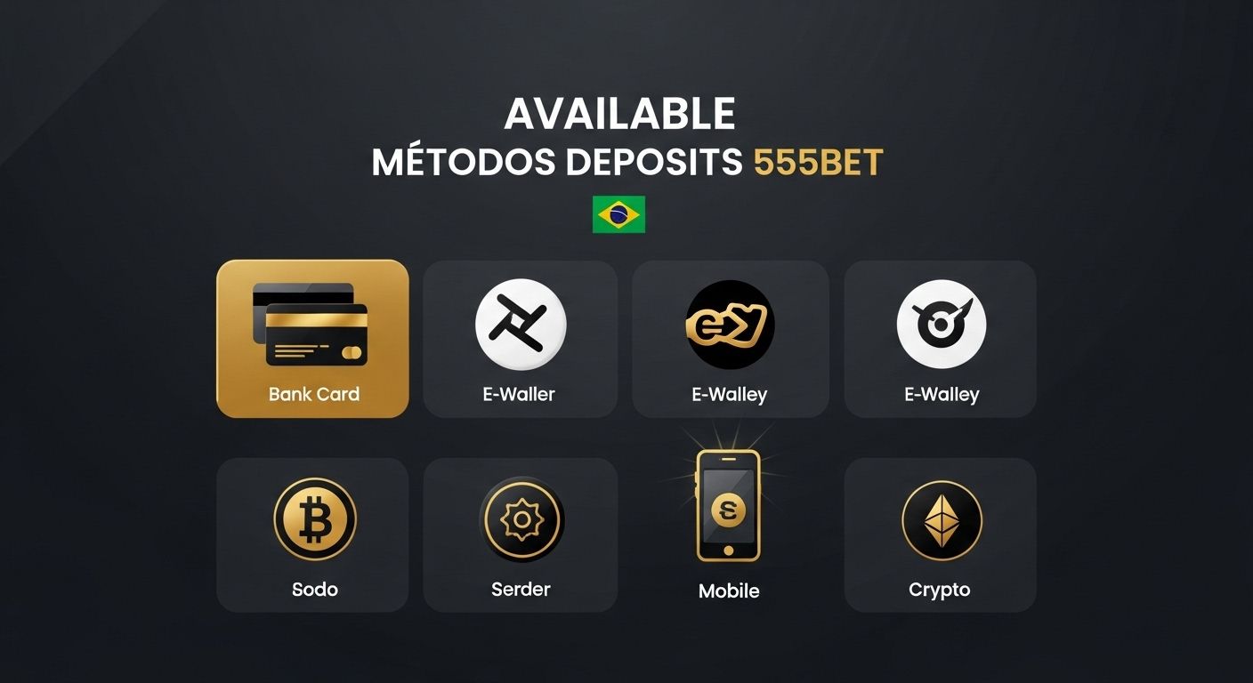 Métodos de depósito disponíveis accepted payment methods